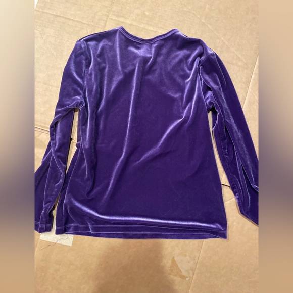 Northern Getway 90s Velvet Kids Purple Butterfly Shirt Size Large - Picture 2 of 4